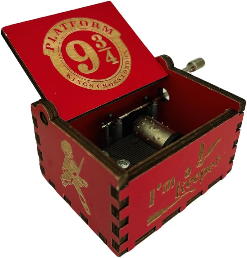 Harry Potter Wooden Music Box - Red 9 3/4