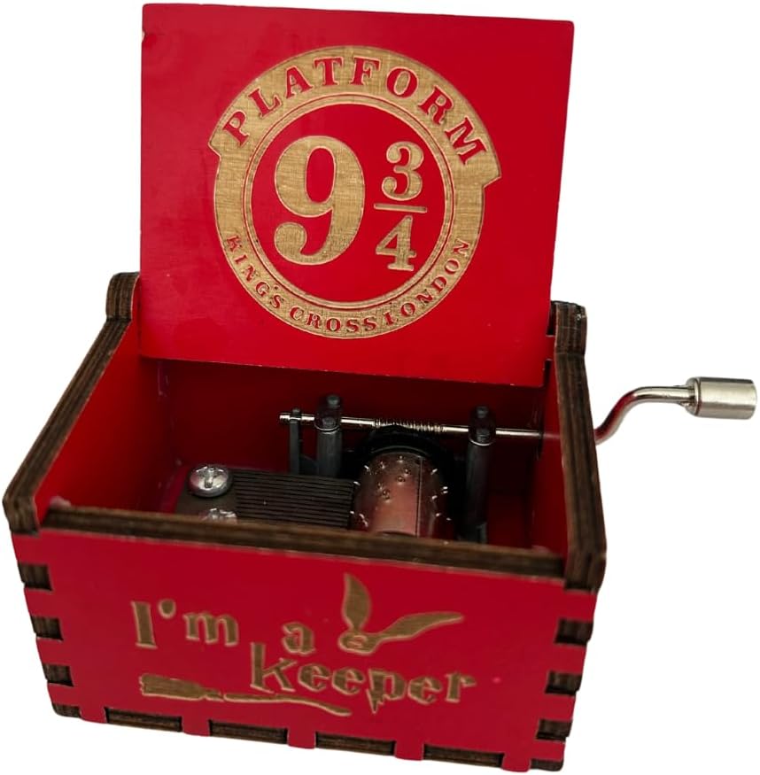 Harry Potter Wooden Music Box - Red 9 3/4