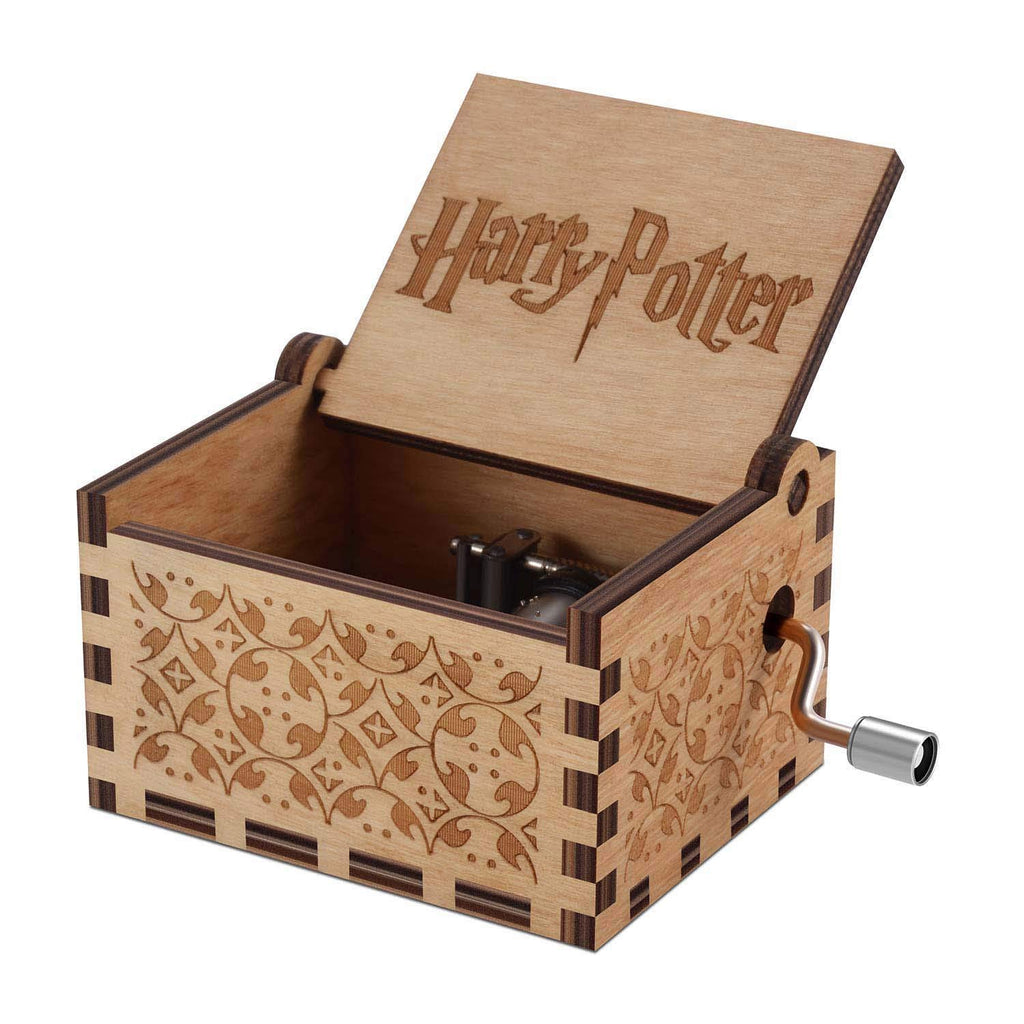 Harry Potter Wooden Music Box - Beige HP Engraved