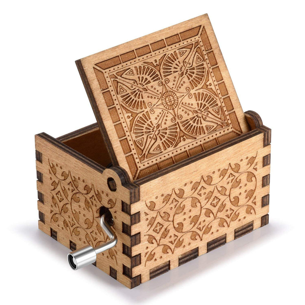 Harry Potter Wooden Music Box - Beige HP Engraved