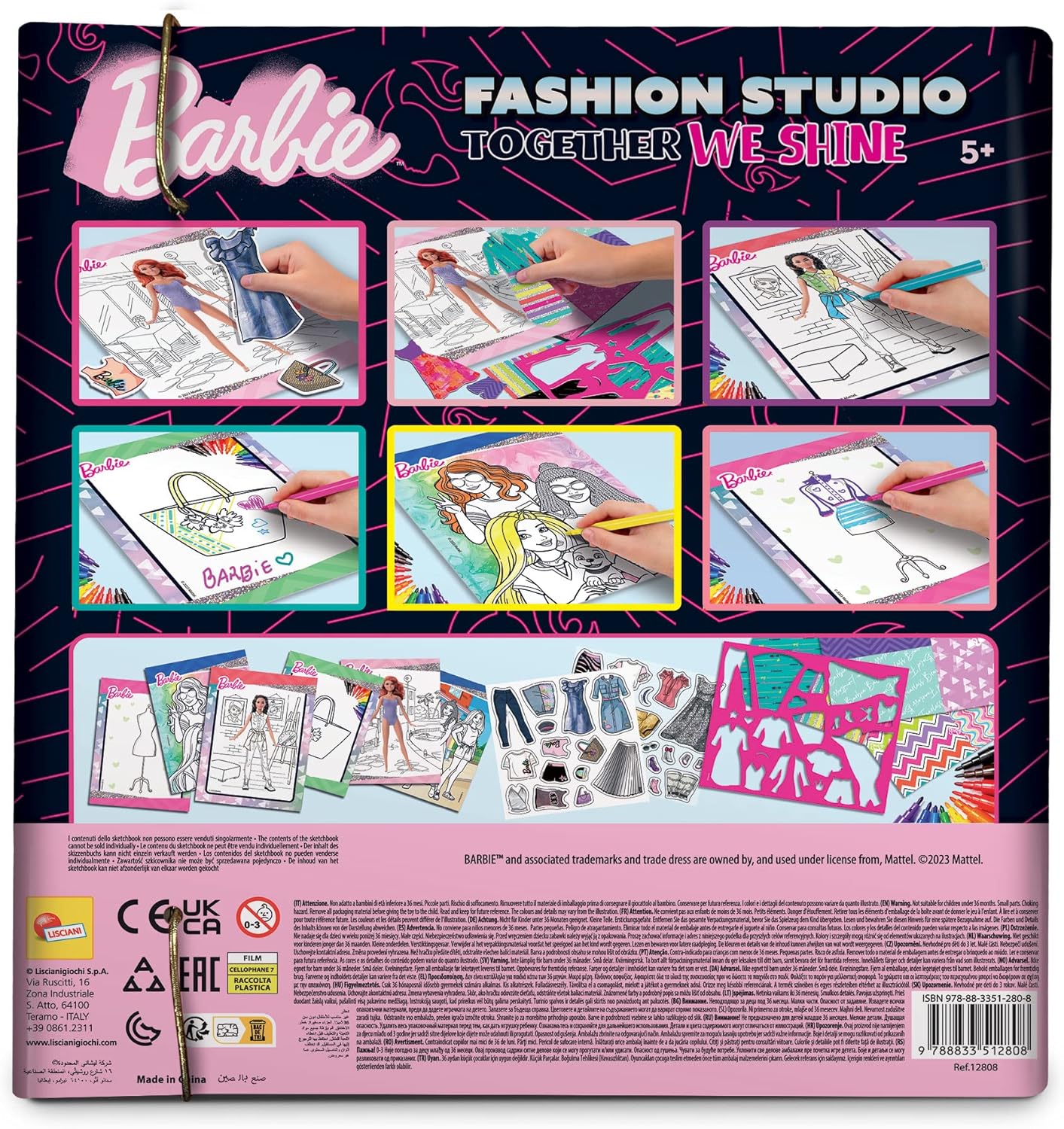 Barbie Fashion Studio Together We Shine Sketchbook