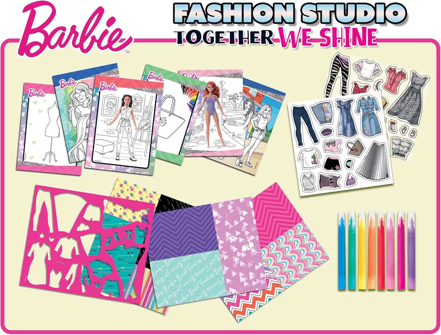 Barbie Fashion Studio Together We Shine Sketchbook