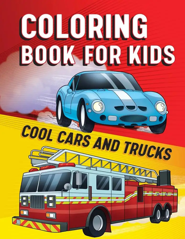 Coloring Book For Kids - Cool Cars And Trucks