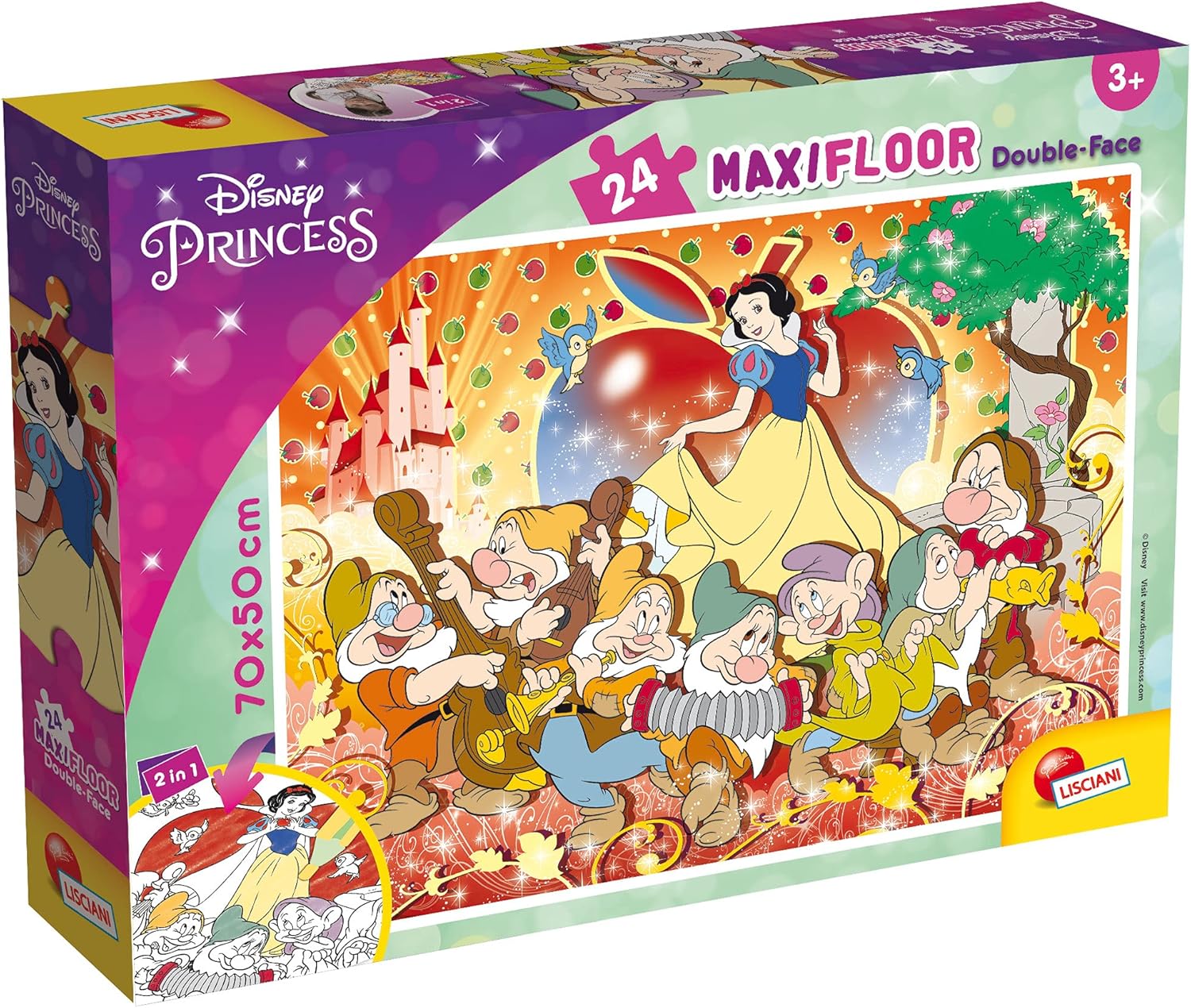 Disney Snow White - Maxi Floor Double Face Puzzle 24 Pieces