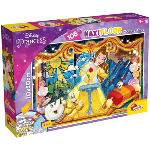 Disney Princess Belle - Maxi Floor Double Face Puzzle 108 Pieces