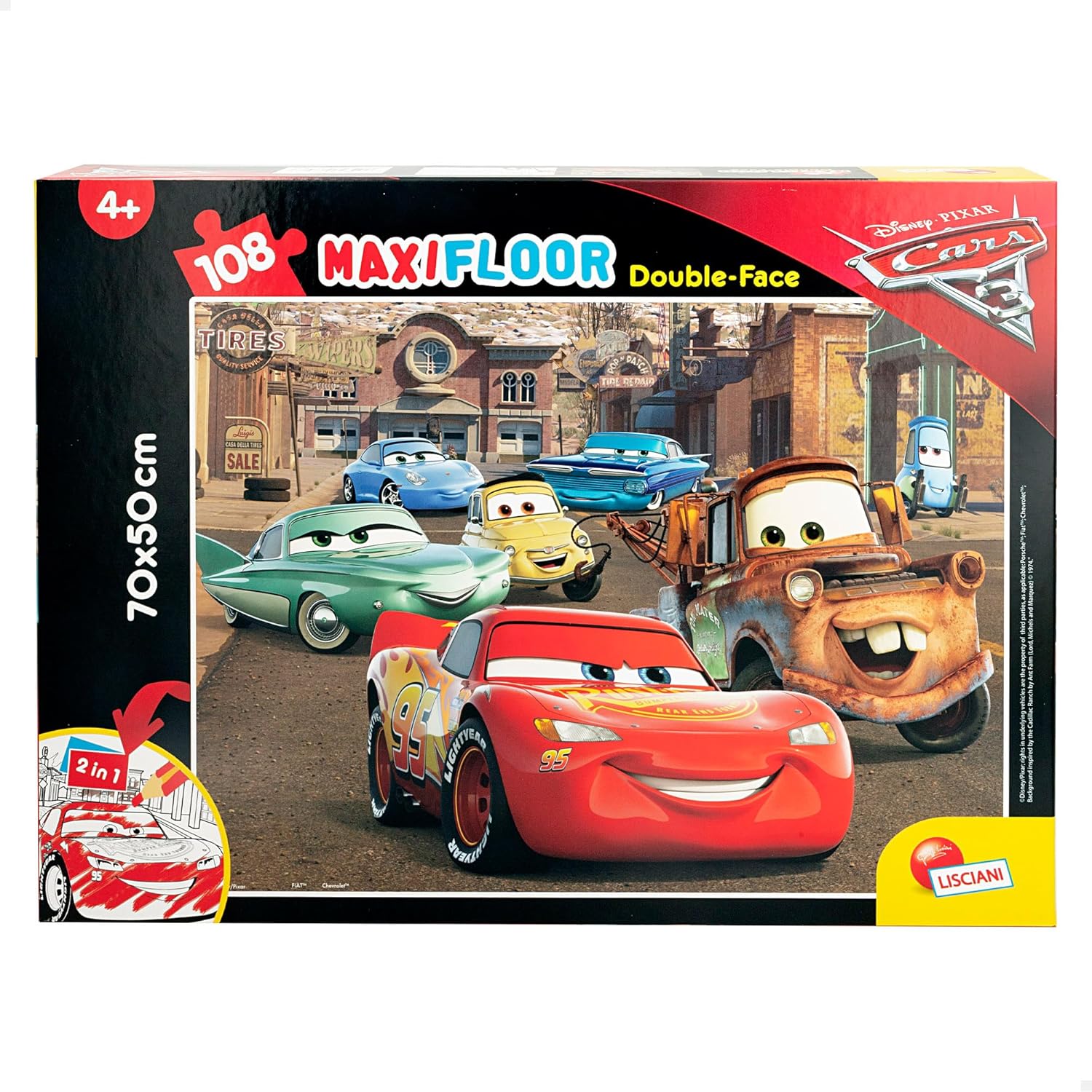 Disney Pixar Cars 3 - Maxi Floor Double Face Puzzle 108 Pieces