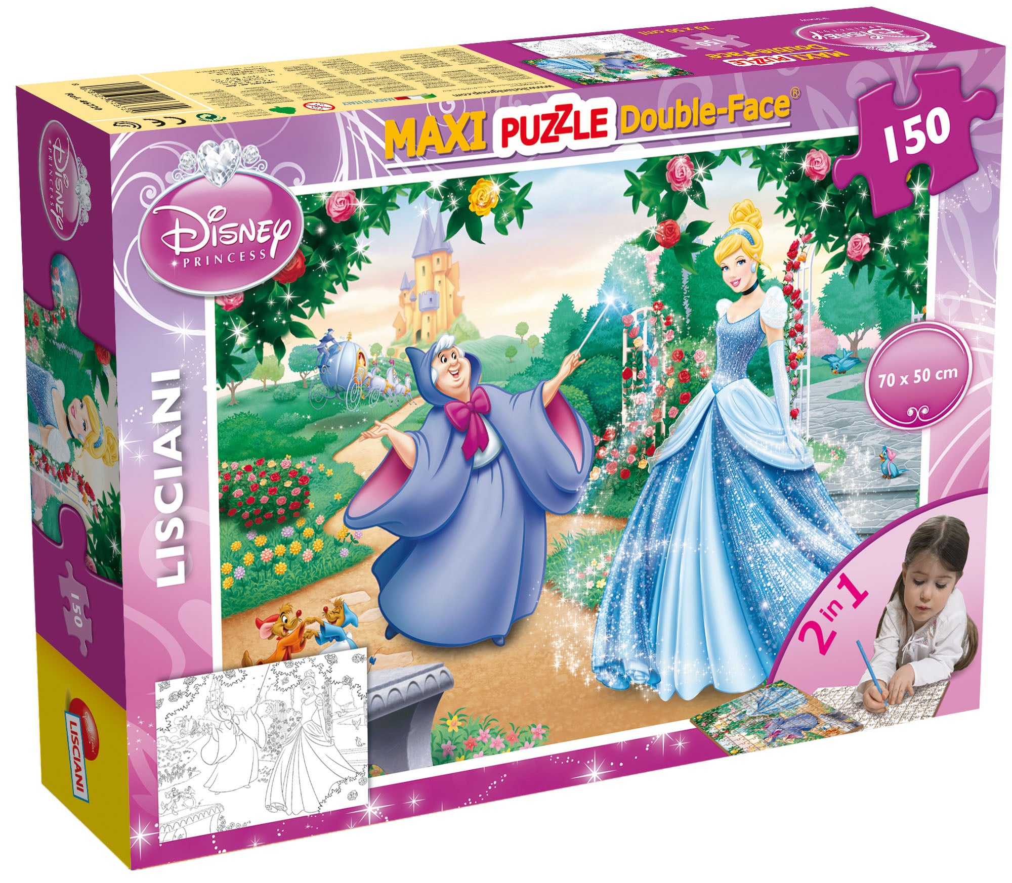 Disney Princess Cinderella - Maxi Floor Double Face Puzzle 150 Pieces