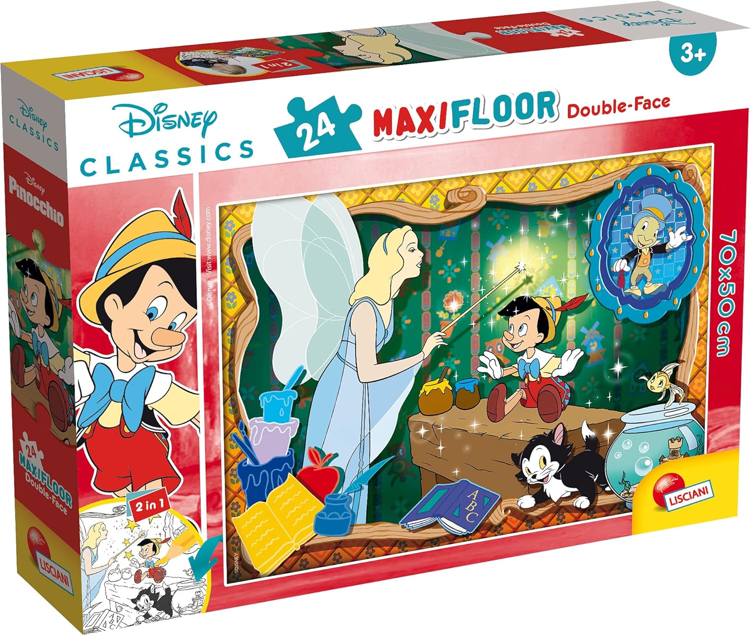 Disney Pinocchio - Maxi Floor Double Face Puzzle 24 Pieces