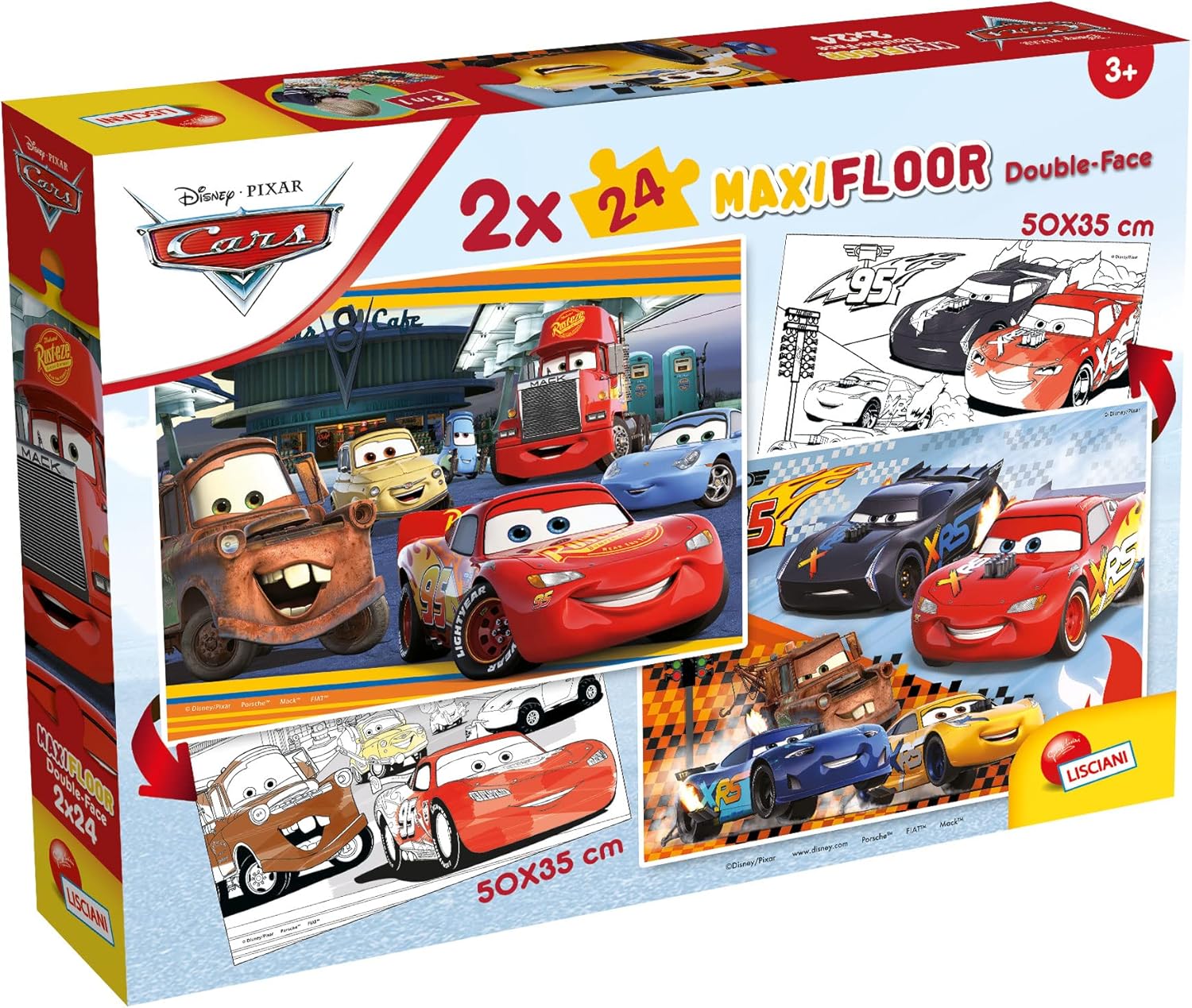 Disney Pixar Cars - Maxi Floor Double Face Puzzle 2x24 Pieces