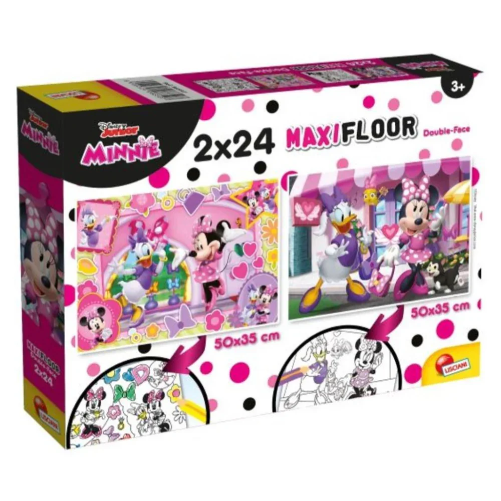 Disney Minnie Mouse - Maxi Floor Double Face Puzzle 2x24 Pieces