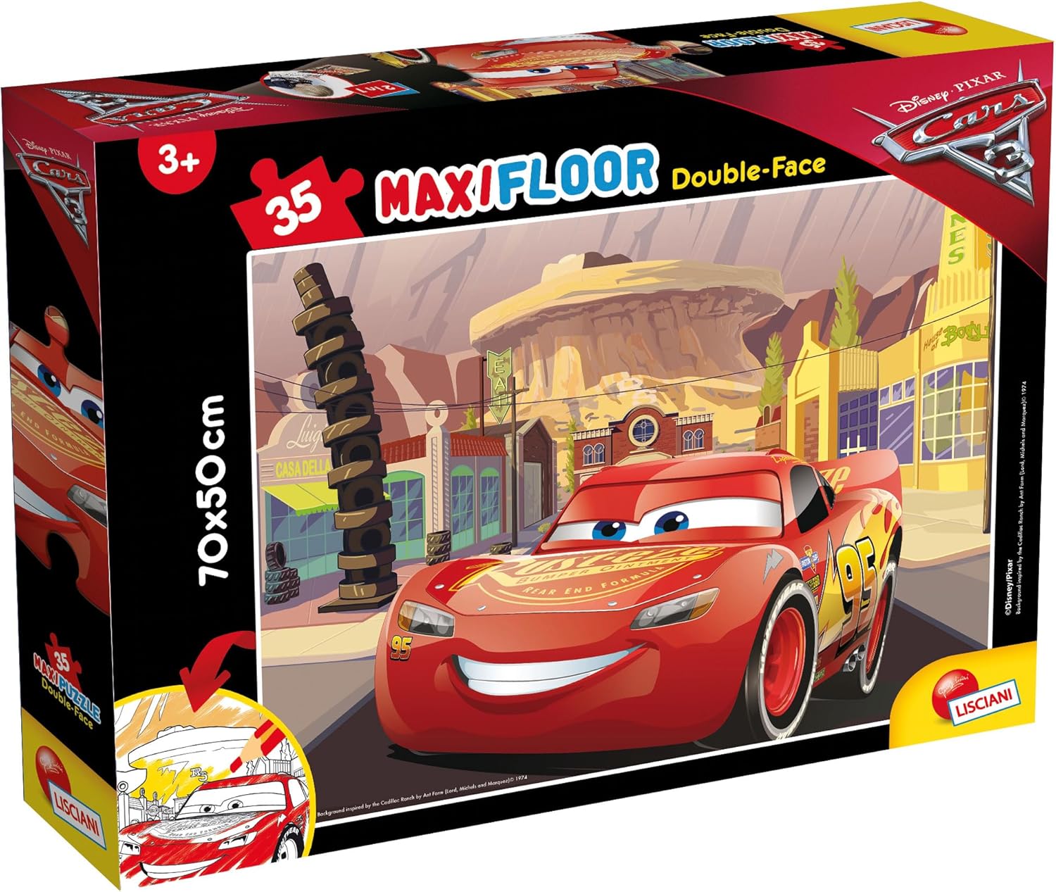 Disney Pixar Cars 3 - Maxi Floor Double Face Puzzle 35 Pieces