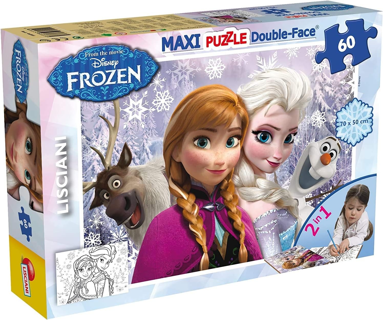 Disney Frozen - Maxi Floor Double Face Puzzle 60 Pieces