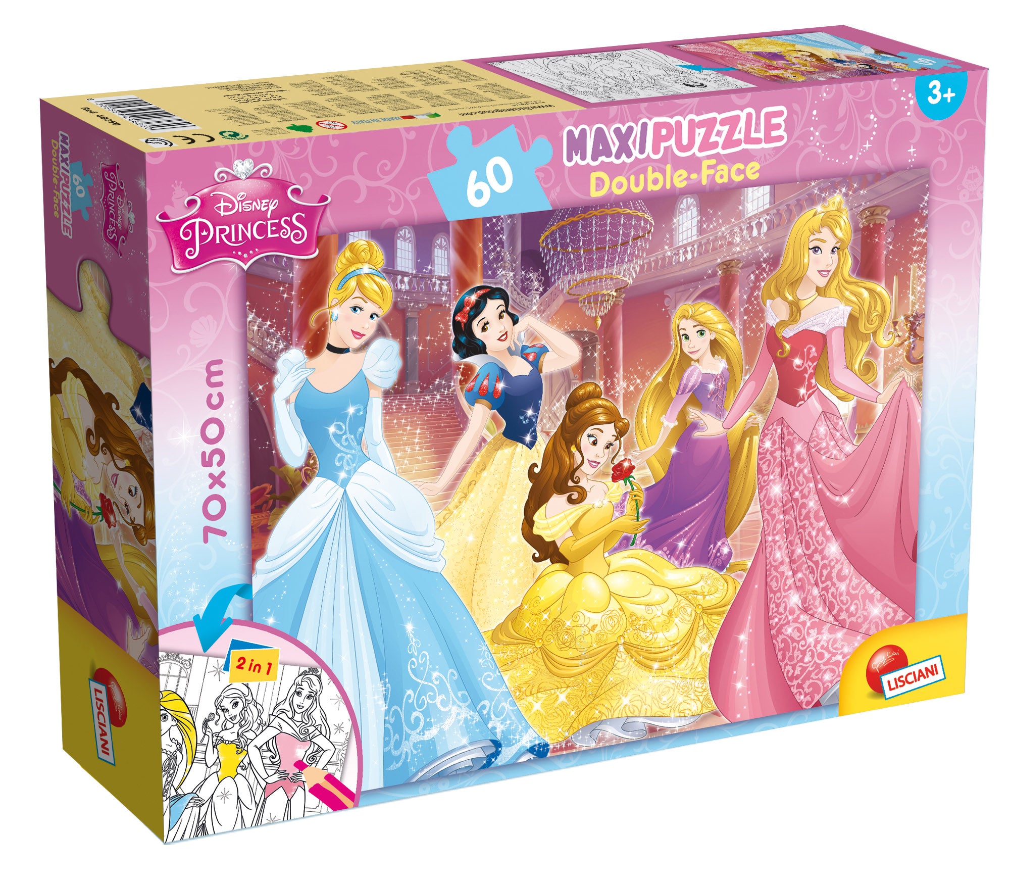 Disney Princess - Maxi Floor Double Face Puzzle 60 Pieces
