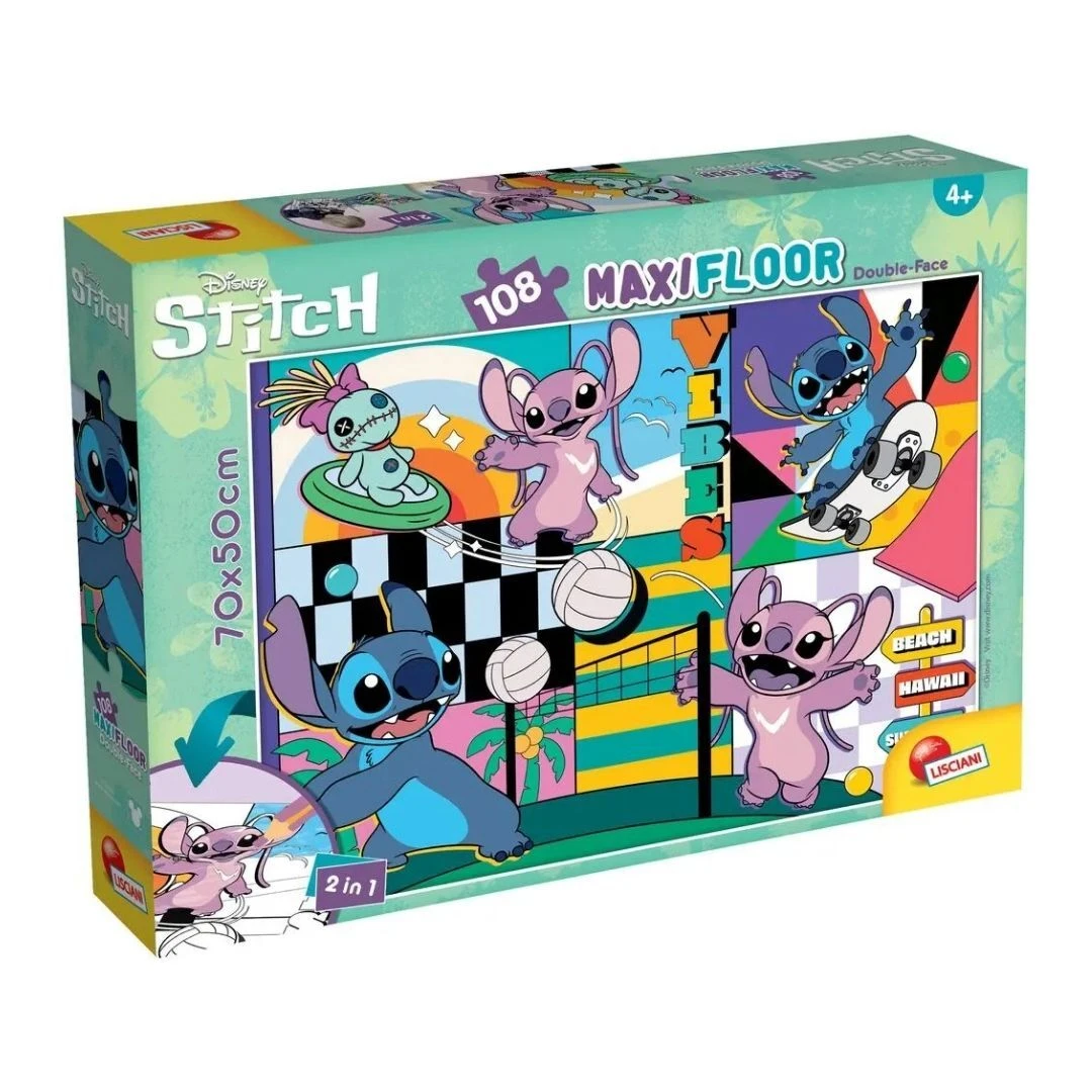 Disney Stitch - Maxi Floor Double Face Puzzle 108 Pieces