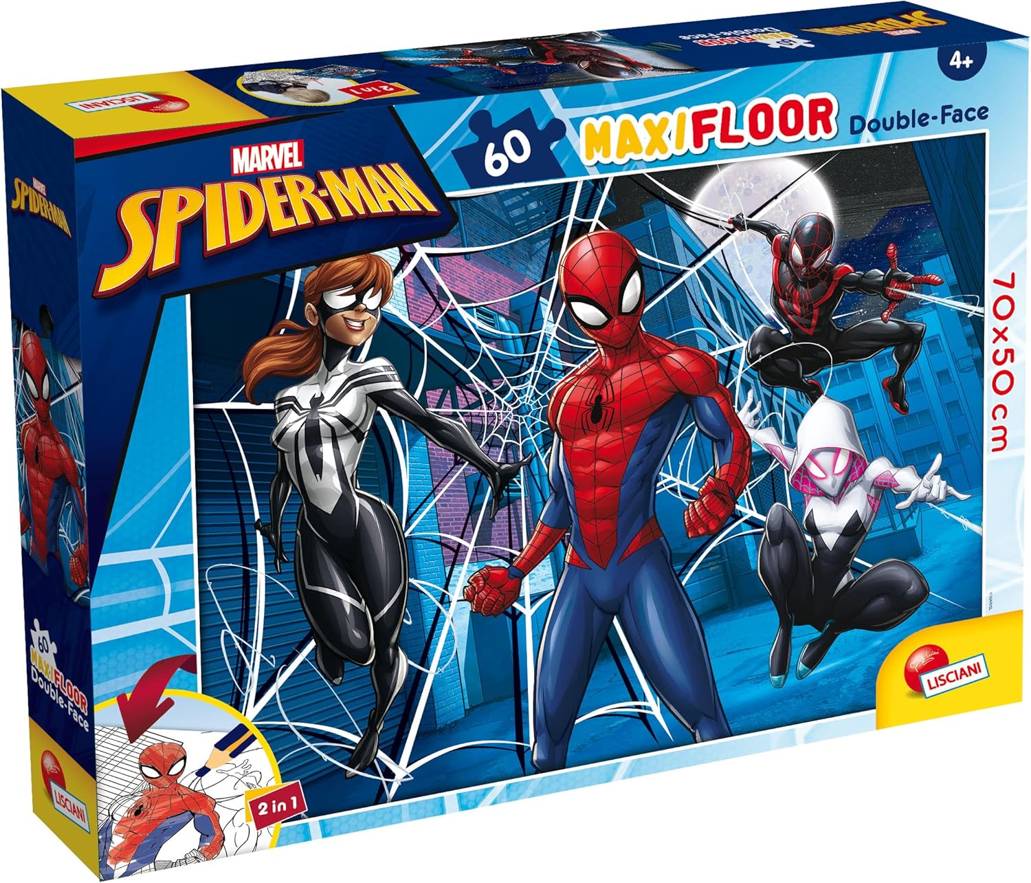Marvel Spider Man - Maxi Floor Double Face Puzzle 60 Pieces