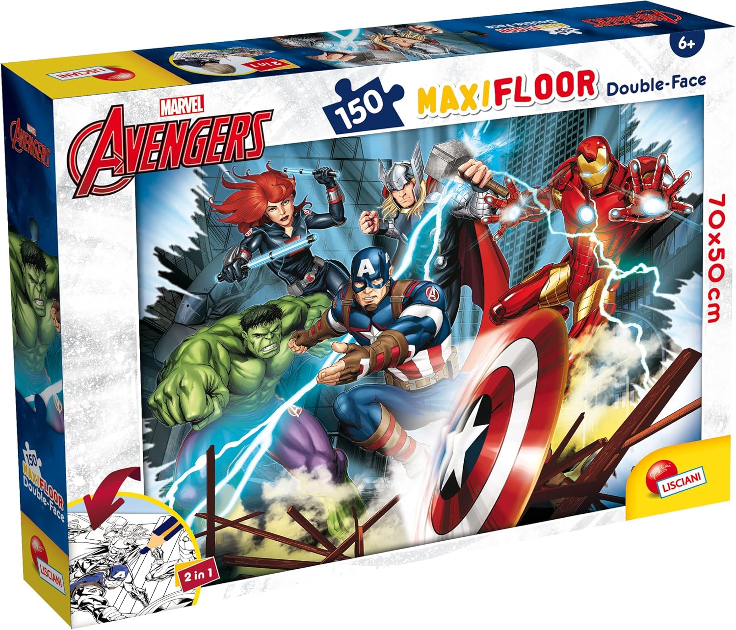 Marvel Avengers - Maxi Floor Double Face Puzzle 150 Pieces
