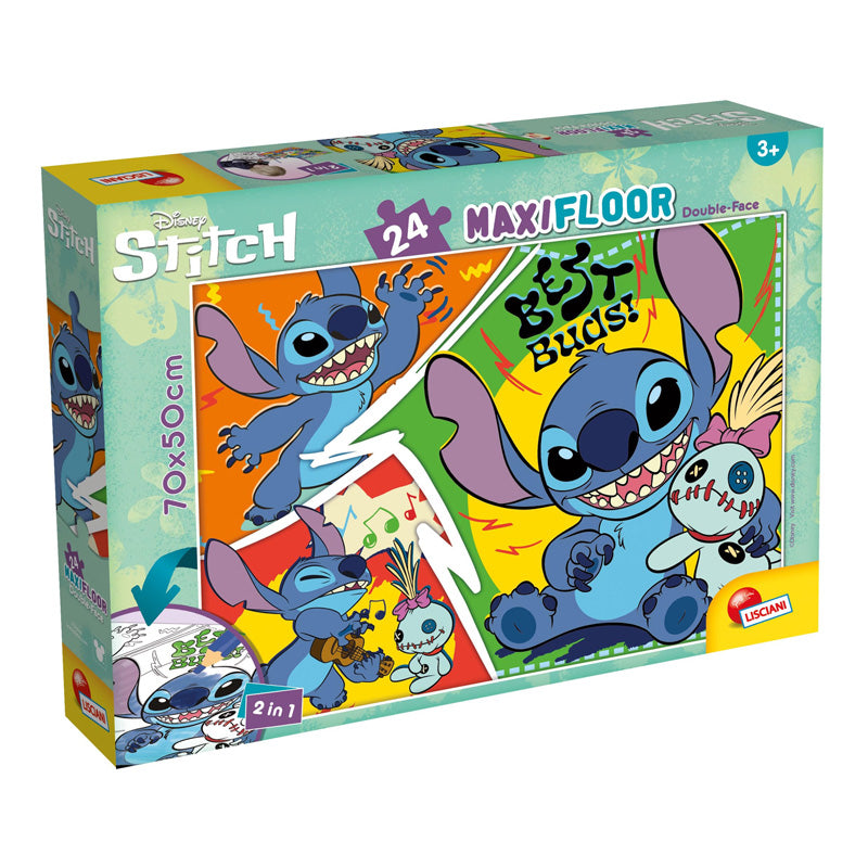 Disney Stitch - Maxi Floor Double Face Puzzle 24 Pieces