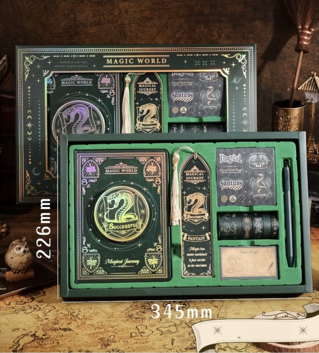 Harry Potter "Magic World" Deluxe Stationery Gift Box - Slytherin Edition