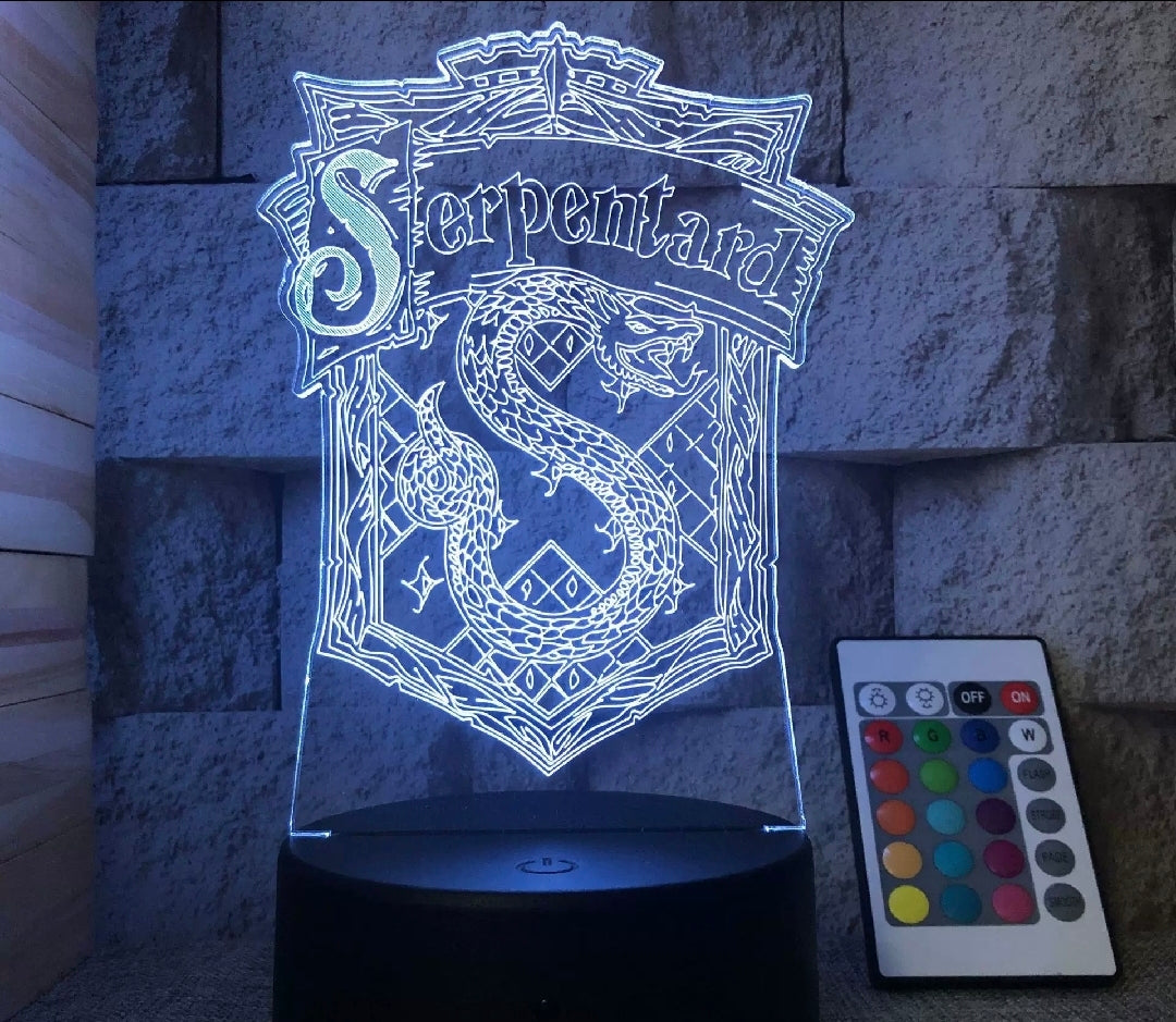 Slytherin (Serpentard) 3D Night Light - French Edition