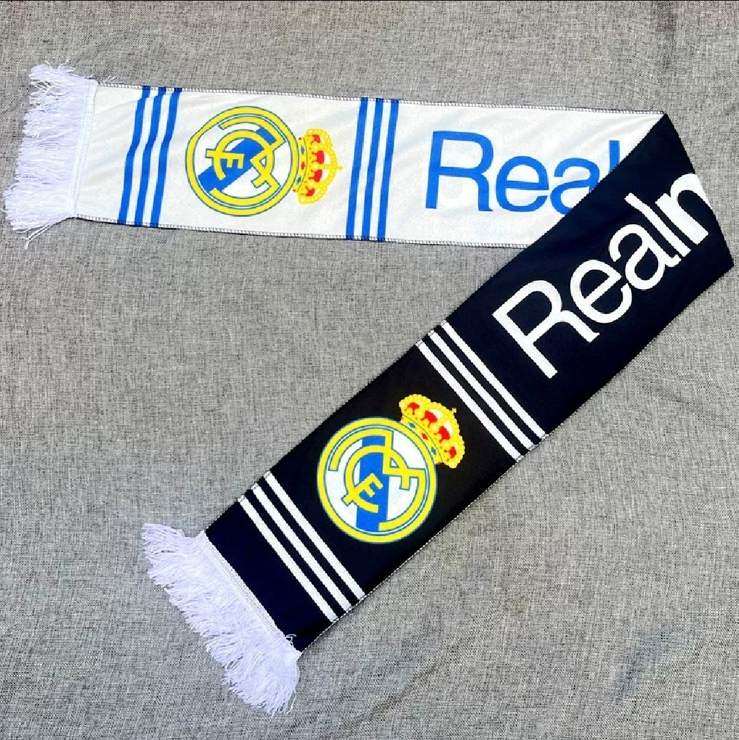 Official Real Madrid CF Scarf - Black & White