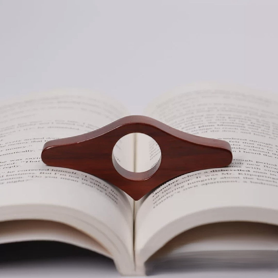 Brown Wooden Thumb Page Holder