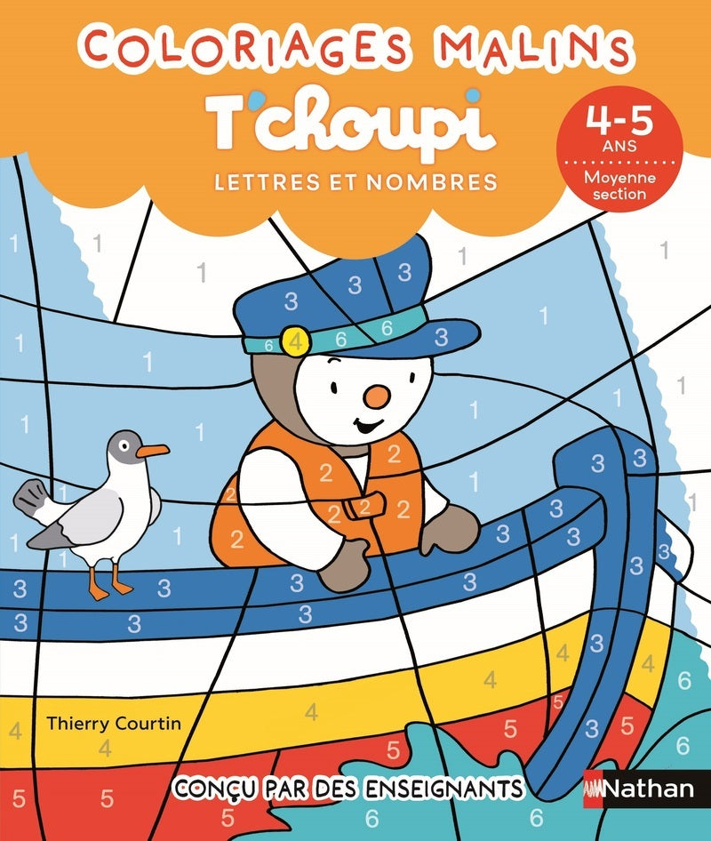 Nathan Tchoupi Coloriages Malins Lettres Et Nombres (4-5 Ans)