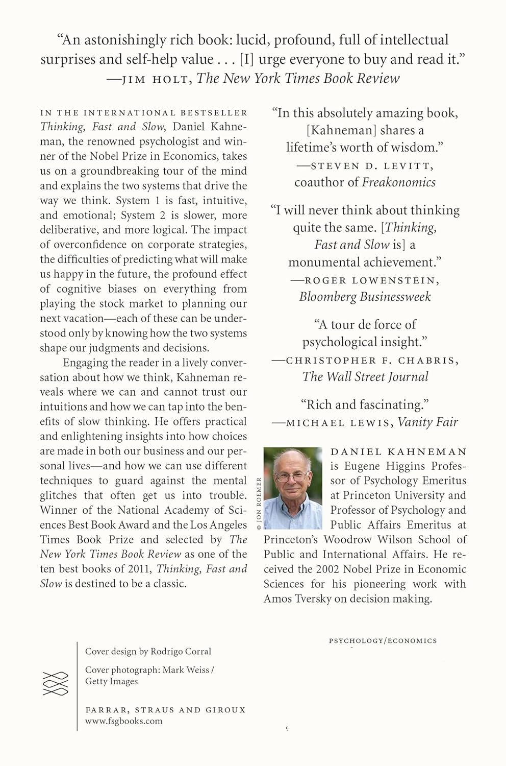 Thinking, Fast and Slow by Daniel Kahneman (Paperback)