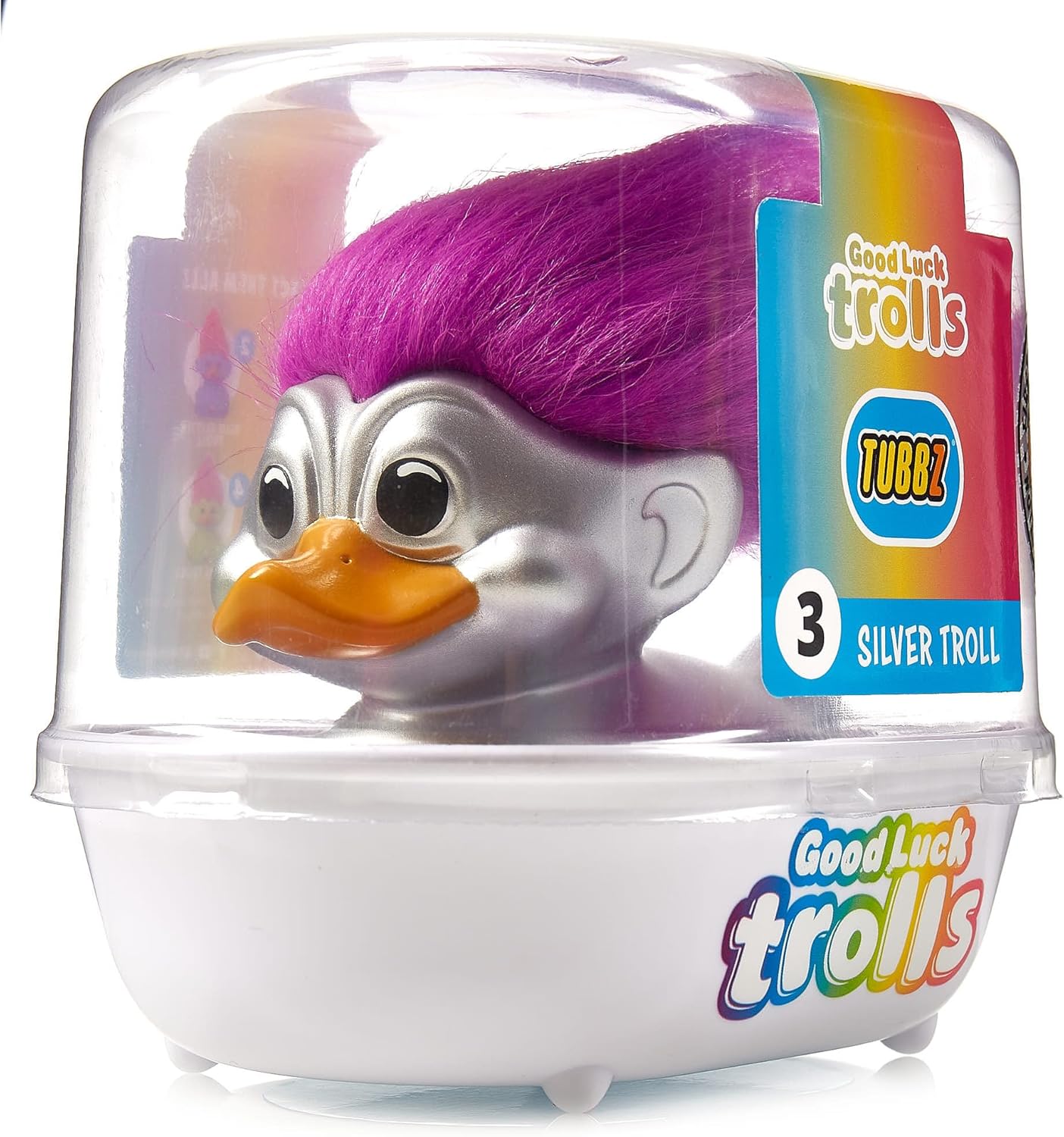 TUBBZ Good Luck Trolls Silver Troll (9cm Display)
