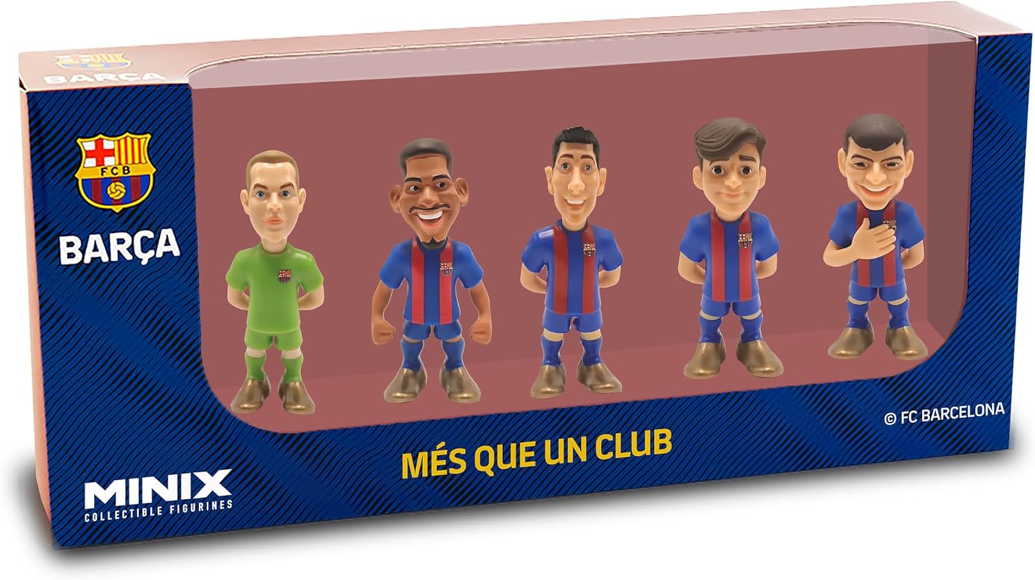 Minix FC Barcelona - 5 Pack Set (Ter Stegen, Araujo, Lewandowski, Gavi, & Pedri)