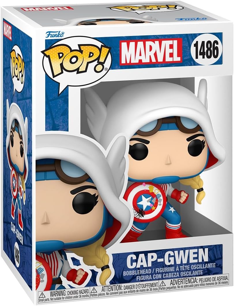 Original Funko Pop! Marvel - Gwen Verse Cap Gwen #1486