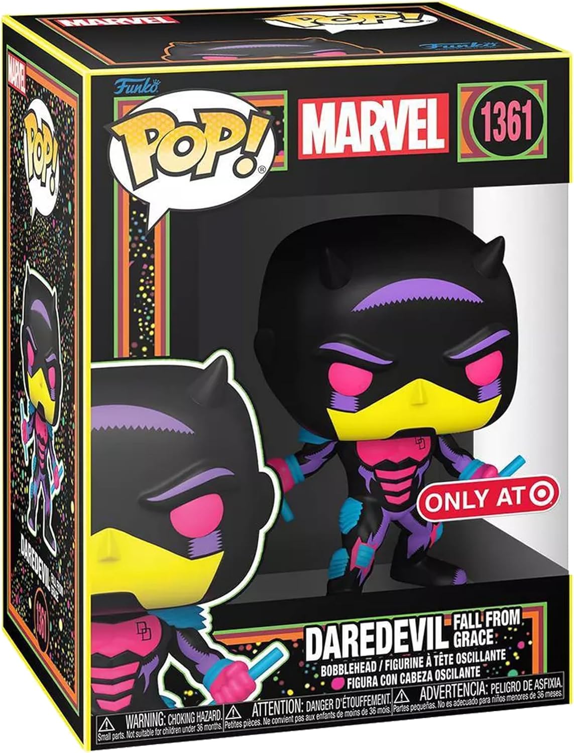 Original Funko Pop! Marvel - Daredevil Fall From Grace Black Light Daredevil #1361
