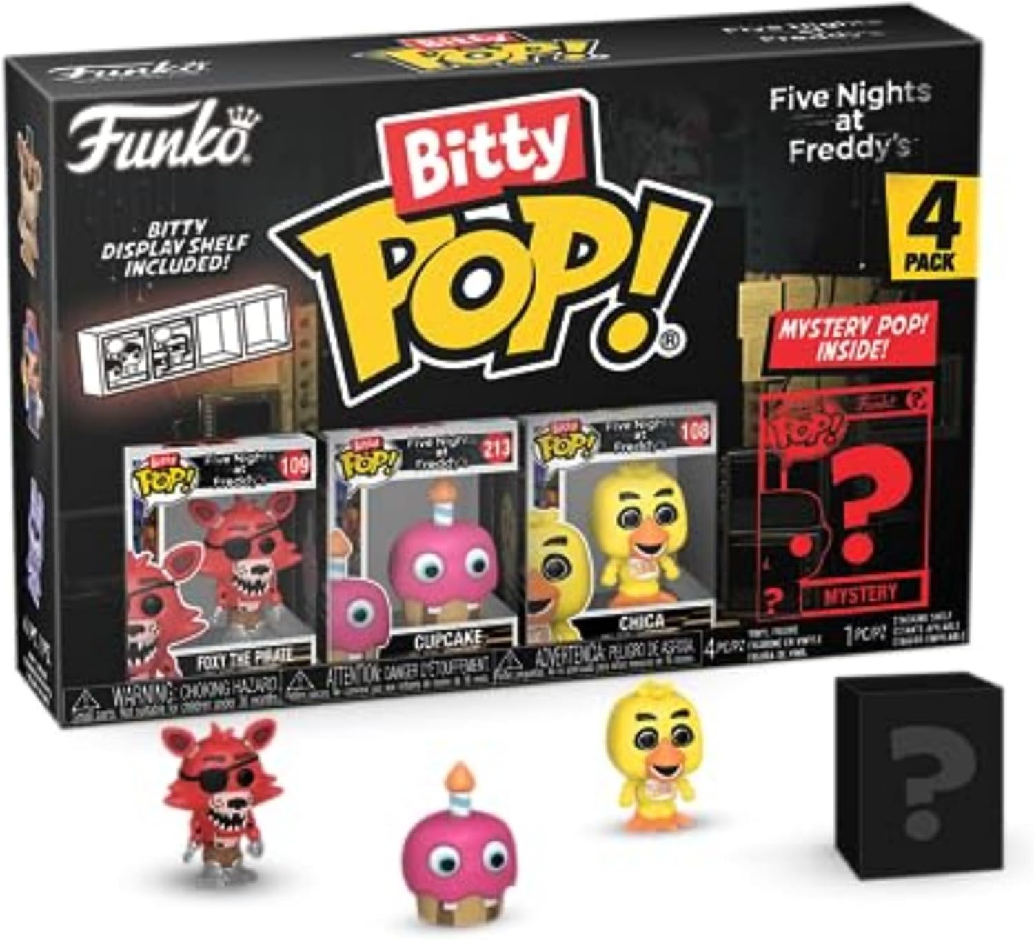 Original Funko Bitty Pop! Five Nights at Freddy's - Foxy, Cupcake & Chica 4 Pack (ultra mini)
