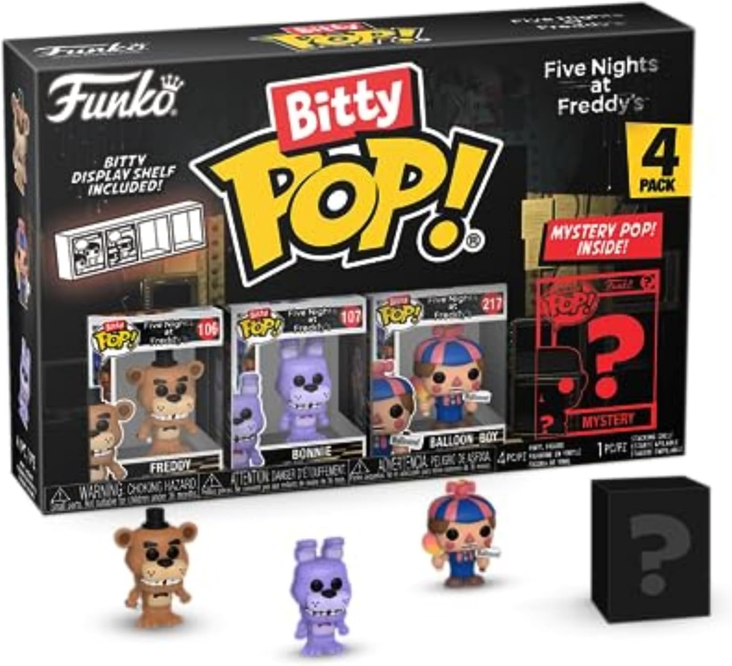 Original Funko Bitty Pop! Five Nights at Freddy's - Freddy, Bonnie & Balloon Boy 4 Pack (ultra mini)