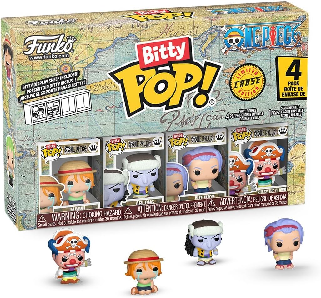 Original Funko Bitty Pop! One Piece - Nami, Arlong & Nojiko 4 Pack (ultra-mini)