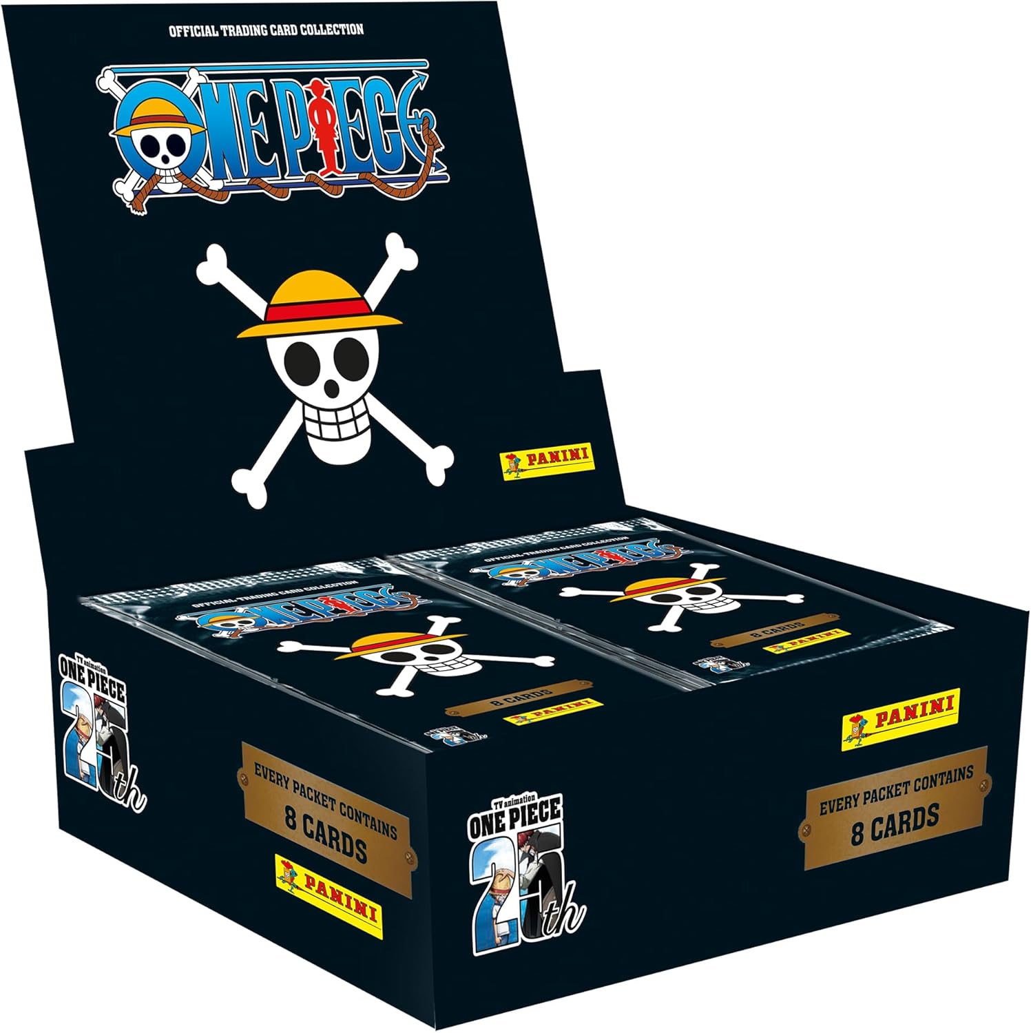 Panini One Piece - Official Trading Cards (1 Pack Containing 8 Cards)