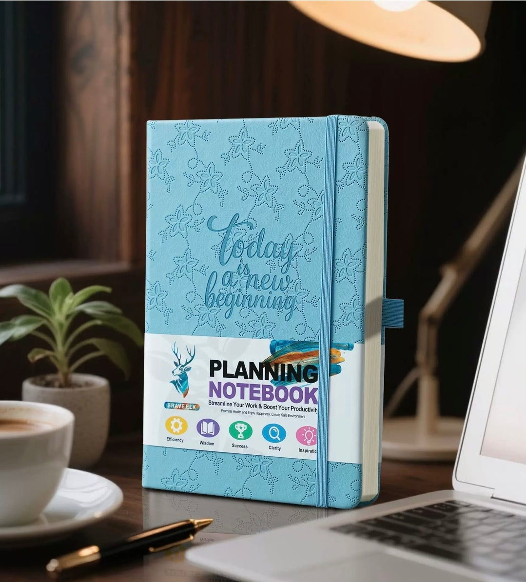 Blue Floral Planning Notebook
