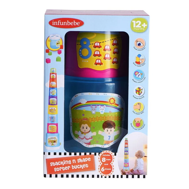 Infunbebe Stacking N Shape Sorter Bucket