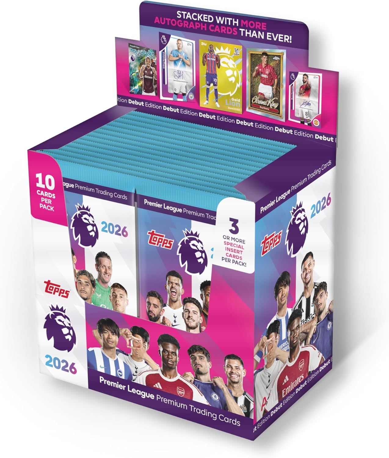 Topps Premier League 2026 - Trading Cards (1 Pack Containing 10 Cards)